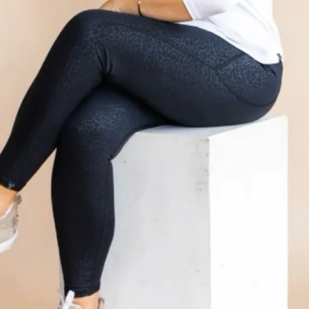 Brand new black Cheetah leggings from Transcendant Active